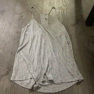 Express gray racer back flowy tank top